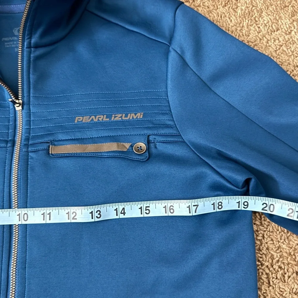 Pearl Izumi‎ Mens Blue Full Zip Cycling Jacket Large Back Pocket Size M EE25